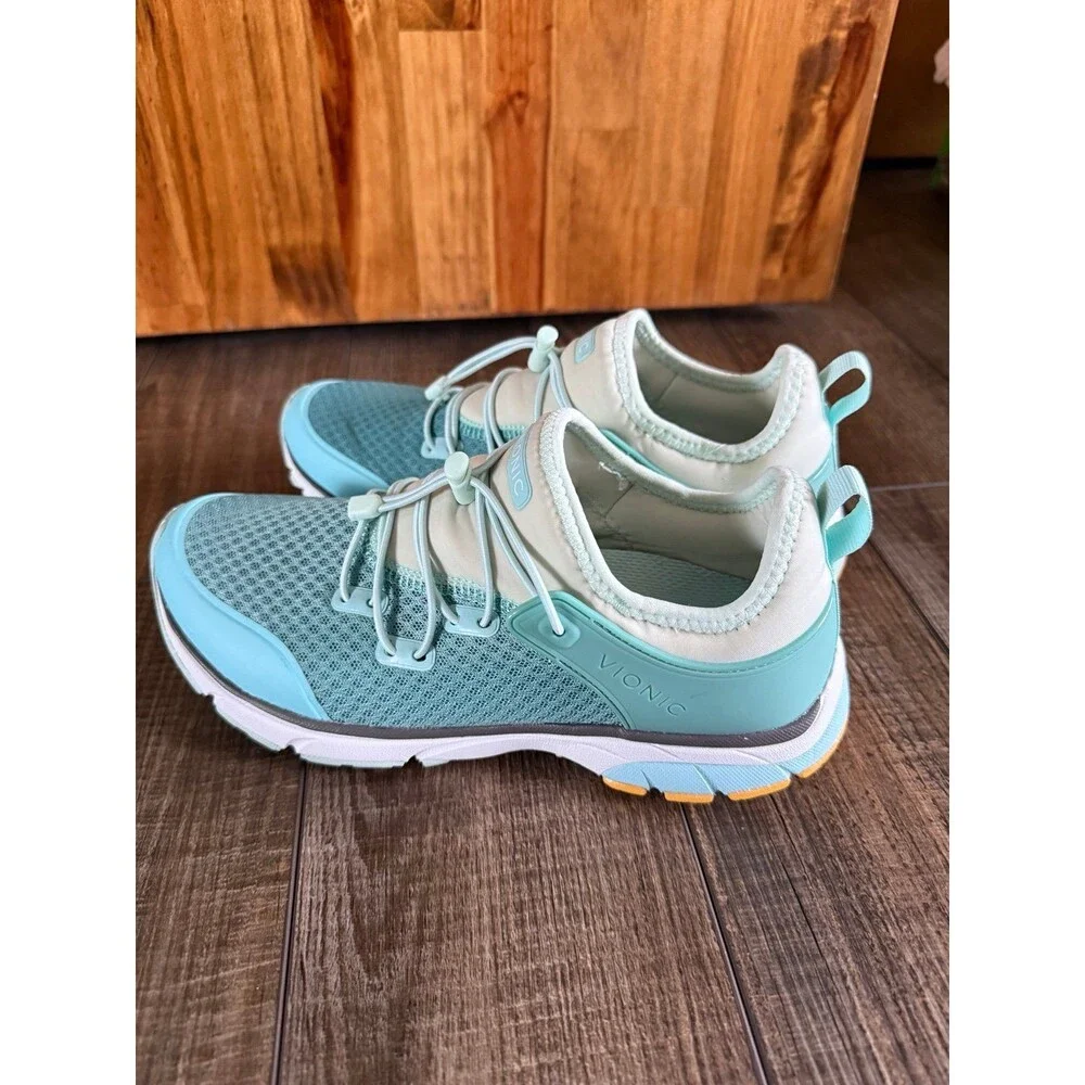 Vionic Drift London Leisure Sneakers Sz. 6.5 Wasabi & Mint